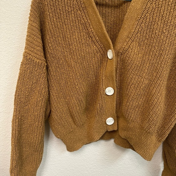 Madewell Brown Chunky Knit Cardigan Sweater - Picture 3 of 7